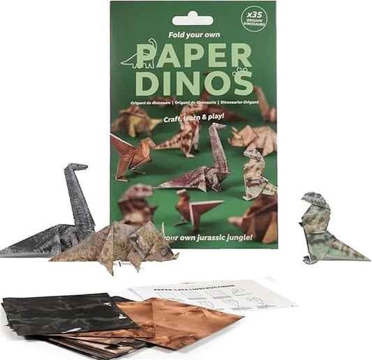 DIY Paper Cats Kit, Cute Kitten Origami Papercraft Kit, 50 Sheets DIY Origami Paper to Fold Cute Cat / Dog / Dinosaur Figures for Teens & Adults, Desk Decoration & Gift for Cat Lovers