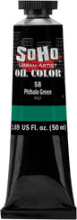 Soho Urban Artist Oil Paint - Phthalo Green, 50 ml Tube - Best Valued Oil Colors for Painting, Excellent Pigment Load