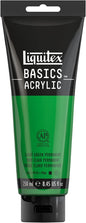 Liquitex BASICS Acrylic Paint, 250ml (8.5-oz) Tube, Light Green Permanent