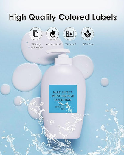 iEager Blue Square Thermal Label Stickers, 2"x2" Self-Adhesive Square Direct Thermal Labels with Perforation Line, 500 Sheets/Roll