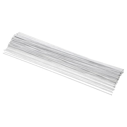 PATIKIL 16 Gauge 16" Floral Stem Wire, 100 Pcs Paper Wrapped Iron Artificial Flower Stem Accessories for DIY Bouquet Stem and Craft Decoration, White