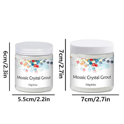 Mosaic Crystal Grout, Mosaics Tile Tools, Mosaic Tile Accessories – Essential for Handmade Grouting and Perfect for DIY Craft Projects (Translucent, 8.8oz)