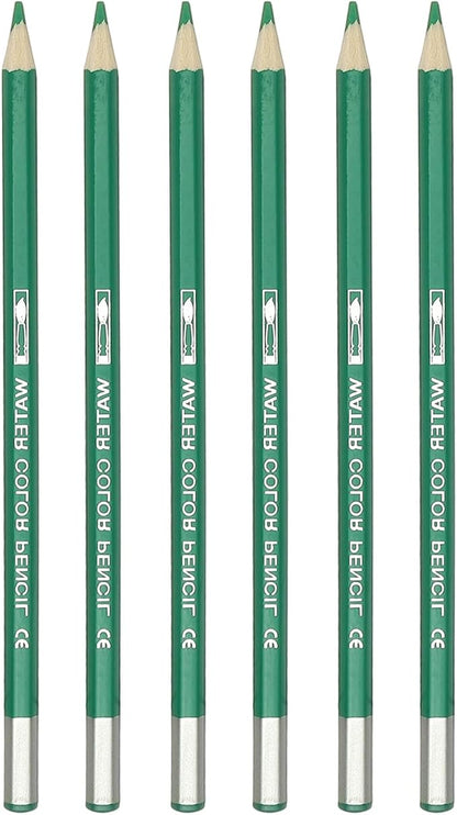 PATIKIL Watercolor Pencil, 6Pcs Water Soluble Pencils for Blending, Coloring, Sketch Drawing, Painting, Emerald Green