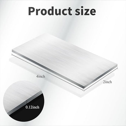 Amyhill 36 Pcs Aluminum Sheet Metal 2 x 4 x 1/8 (0.13”) Inch Thin Flat Plain Aluminum Plate, Welding Accessories Practice Beginner for Mig Tig Stick Mma Arc Gas Heat Treatable for Crafting Industry