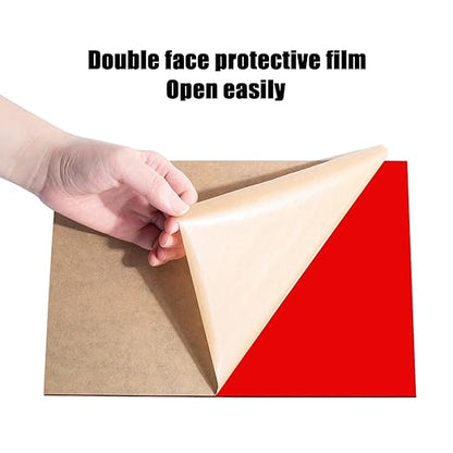 2 Pcs Red Acrylic Sheets for Laser Cutting Thick 3mm 8x12x1/8In Red Acrylic Sheet with Protective Paper for Handcrafts Signs