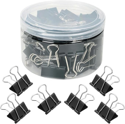 80 PCS Binder Clips, 1inch 25mm Binder Clips, Paper Clamps Medium Size for Office, Home, School, Document Organizing (1 inch)