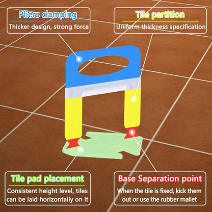 2000 PCS Tile Leveling System Clips 1/16''(1.5mm) 2000-Piece Tiles Leveler Spacers Tool for Professional Ceramic Tile and Stone Installation