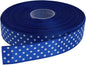 Polka Dot Grosgrain Ribbon 25 Yard Each Roll 100% Polyester (3/4", Royal Blue)