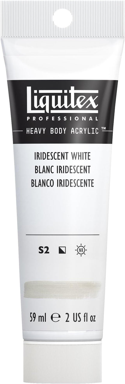 Liquitex Professional Heavy Body Acrylic Paint, 2-oz (59ml) Tube, Iridescent White