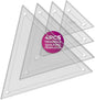 Quilting Acrylic Template Set | Precision Tools for Quilting Enthusiasts | Triangle Design | Includes Sizes 4", 3", 2", 1" | 1/8 Clear Acrylic | 1/4" Seam Allowance for Accuracy