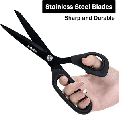 10" Scissors All Purpose, Heavy Duty Premium Stainless Steel Tailor Scissors, Comfort Grip Handles for Fabric, Leather, Sewing & Crafting