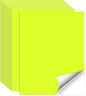 Neon Yellow Sticker Paper Labels for Laser & Inkjet Printer, Fluorescent Yellow Printable Sticker Paper- Matte, Letter Size 8.5" x 11"