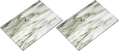 MECCANIXITY 2 Pcs Stained Glass Sheet Mosaic Tile 7.9 Inch x 5.9 Inch Dark Gray Stained Glass Sheets for Crafts DIY Art Project