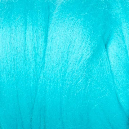 Kondoos Colored Natural Wool roving, 1 lb. Best Wool for Needle Felting, Wet Felting, handcrafts and Spinning. (Cyan, 1 lb)