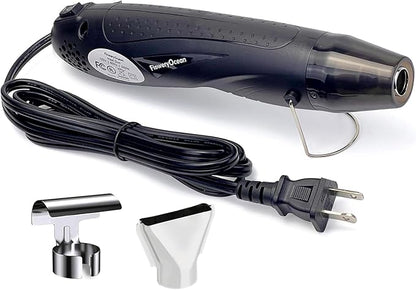 Mini Heat Gun+Reflector Nozzle Kit 350W Fast Heat Hot Air Gun Overload Protection 2 Temp Setting 392°F-662°F & 6.6Ft Long Cable for Craft Shrink WrappingTubing Stripping Paint