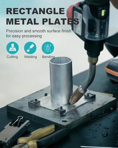 8 Pcs 20 Gauge Steel Sheet Metal 12" x 6" Cold Rolled Steel Plate Sheet Metal Weldable for DIY Craft Projects, Industrial, Professional