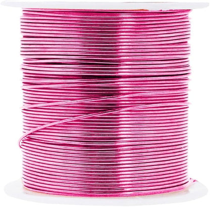 Mandala Crafts 20 Gauge Anodized Aluminum Craft Wire for Jewelry Making - 450 FT Colored Flexible Silver Copper Gold True Blue Purple Pink Wire - Bendable for Bonsai Armature Crafting Sculpting