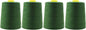 Mandala Crafts 4 Pack of Serger Threads Cones Spools - 20S/2 24000 Yards Polyester Hunter Green Threads for Sergers Machine and Overlock Quilting Sewing Machine