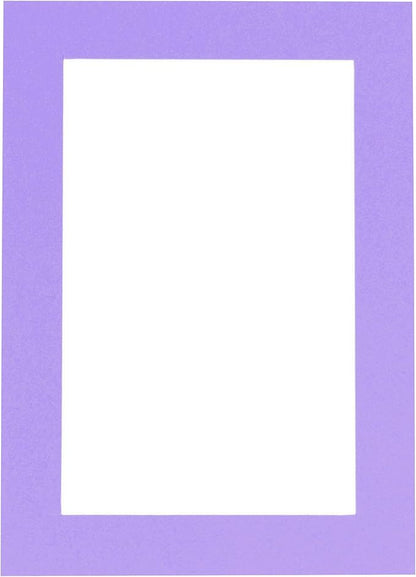 8x10 Mat Bevel Cut for 5x8 Photos - Acid Free Light Purple Precut Matboard - For Pictures, Photos, Framing - 4-ply Thickness