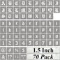 1.5 Inch Alphabet Letter Stencils for Painting - 70 Pack Old English Letter Stencil Templates with Numbers and Signs for Painting on Wood, Reusable Letter Stencils for Chalkboard Wood Signs & Wall Art