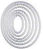Mvchifay Cutting Dies Happy Birthday Thanks Metal Stencils Scrapbooking Tool DIY Emboss for Paper Card Making (Ovals Set)