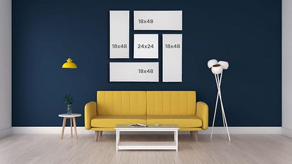 Creative Mark The Edge Deluxe Cotton 1-1/2" Deep Stretched Canvas for Painting, 12x24" Pack of 3, 14oz. Primed Weight, Universal Archival Priming, Medium Tooth, Frameless Artwork Canvas for Painters