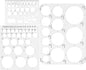 Tamaki Circle Template Circle Round Stencil Templates for Drafting for Office and School Building Formwork Drawings Templates, Large and Small Size, 3 Pack