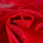 Fynite Red Organza Fabric by The Yard | 1 Yard Long | 44" Wide | Bridal Soft Sheer Organza Tulle for DIY Wedding Dress Fashion Craft Decorations