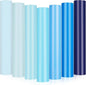 GIRAFVINYL Blue Vinyl, Navy Light Blue Permanent Vinyl - 12”x12” 7 Pack Viyln heets for Decal, Signs, Tumblers, Easy to Cut & Water-Proof