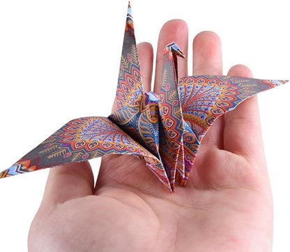 Origami Paper Kit 50 Sheets 70GSM 6 Inch Square Double Sided Color 50 Vivid Japanese Washi Chiyo Colors for Hand Crafts Origami Paper Arts Creativity.Ethnic Style