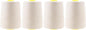 Mandala Crafts 4 Pack of Serger Threads Cones Spools - 20S/2 24000 Yards Polyester Ivory Threads for Sergers Machine and Overlock Quilting Sewing Machine