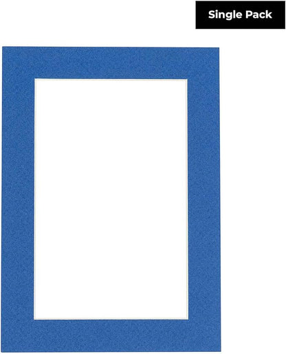 6x8 Mat for 8x10 Frame - Precut Mat Board Acid-Free Royal Blue 6x8 Photo Matte Made to Fit a 8x10 Picture Frame, Premium Matboard for Family Photos, Show Kits, Art, Picture Framing, Pack of 1 Mat