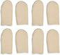 4 Pairs Leather Finger Protector Needle Felting Knitting Finger Thimble Guards Tools, Fingers Thumb Protector for Knitting Sewing Quilting Pin Needles Craft Accessories DIY Sewing Tools(Random Color)