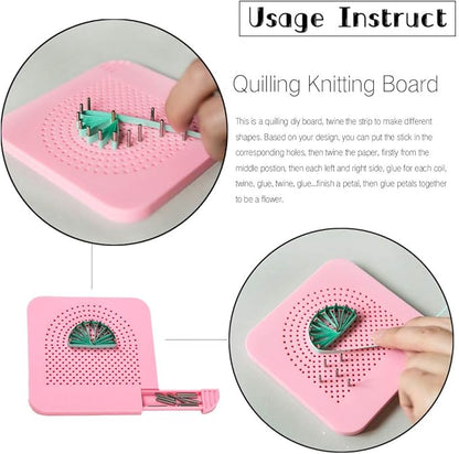 Quilling Kits - Quilling Tools Supplies,Paper Crimper,Quilling Paper Strips for Beginners with Manual(Green Storage Toolbox)