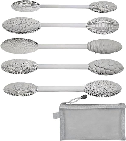 5PCS Double-Ended Clay Sculpting Tools, Polymer Clay Texture Tools Set with Wooden Handle for Pottery, Ceramics, DIY Art Modeling - Professional Sculpting & Detailing Kit