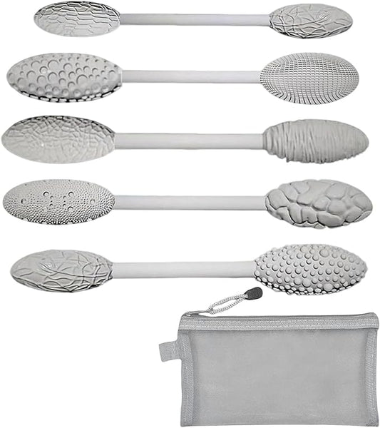 5PCS Double-Ended Clay Sculpting Tools, Polymer Clay Texture Tools Set with Wooden Handle for Pottery, Ceramics, DIY Art Modeling - Professional Sculpting & Detailing Kit