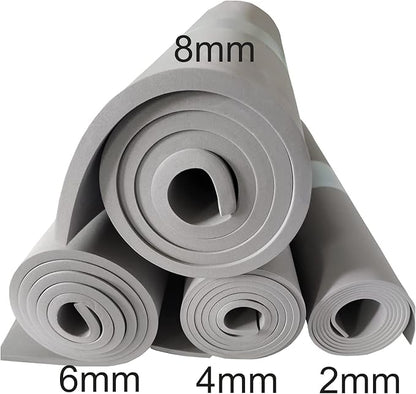 Labzhang Grey EVA Foam Cosplay, 1 Piece of 4mm Craft Foam,Cosplay Foam, 14" x 39" Ultra-high Density 80 kg/m3 EVA Foam Sheets (Grey-4mm)