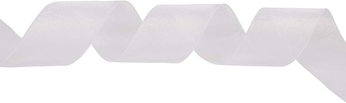 ITIsparkle 11/2" Inch Organza Ribbon 25 Yards-Roll Set for Gift Wrapping Cake Decoration Party Favor Hair Braids Hair Bow Baby Shower Decoration Floral Arrangement Craft Supplies Sheer Ribbon, White