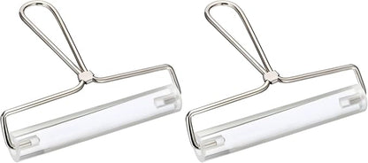 PATIKIL 6 Inch Acrylic Roller Brayer, Clay Rolling Pin Tools with Steel Handle for Wallpaper Printing Printmaking Ink Stamping Tape Construction (Pack of 2)