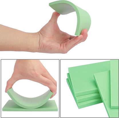 KUKLIPJIM 25 Pcs 4x6" Rubber Linoleum Stamp Carving Blocks for Printmaking, Artists, Crafts and More (Green)