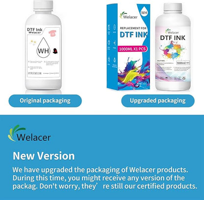DTF Ink White 500ml - Premium Heat Transfer Ink Conversion Kit Refill for I3200, XP600, R1390,L1800, ET2800 ET8500 R2400, L800, 1430, P400, P800, XP-15000 All DTF Printers,for DTF Film