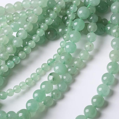 36PCS 10MM Natural Green Aventurine Stone Beads Energy Healing Beads for DIY Jewelry Bracelet Necklace Making for Jewelry Making15Inch…