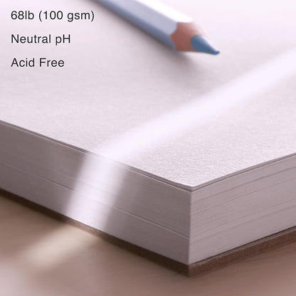 ARTISTIC EYE 5.5X8.5” Premium Sketch Book Set, Pack of 3 (300 Sheets), 68lb (100gsm), Spiral Bound, Acid-Free Drawing Paper, Perfect for Most Dry Media, Ideal for Beginners & Professionals (Set of 3)