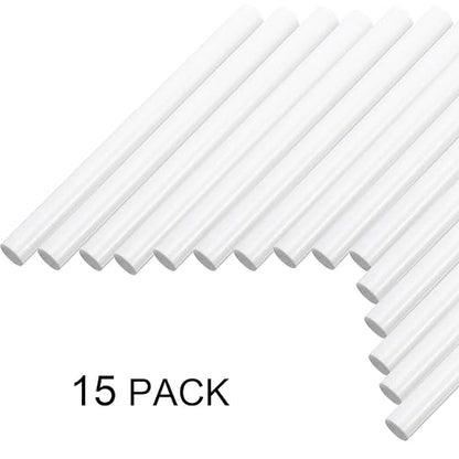 Nuanchu 15 Pcs Glue Gun Sealing Wax Sticks Retro Vintage Wax Sticks for Seal Stamp and Letter for Wedding Invitations Card Envelope Christmas Holiday Gift Ideas(Ivory White)