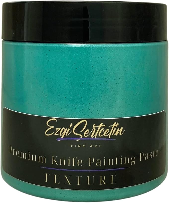 Premium Palette Knife Painting Paste|Texture Paste|Authentic Bright Colors|Ready to Use|Easy to Apply| 6oz (Teal)