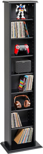 Prepac Narrow Cabinet Media Storage, 13" Wide, Black