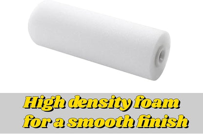 4 inch Paint Roller Covers,Foam Refill for Paint Rollers,Naps for Paint Roller Brush, Small Roller Nap with High Density Sponge Paint Roller Sleeve Replacements(10 Pieces)