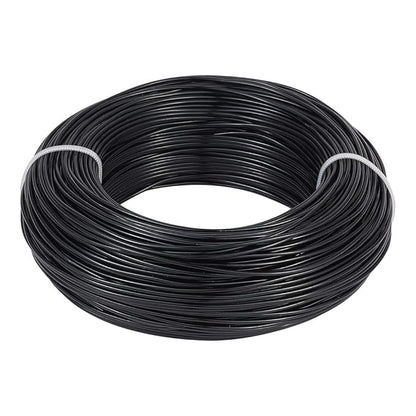 Fashewelry 328 Feet 15 Gauge Aluminum Wire Black Bendable Metal Craft Wire for Beading Jewelry Craft Making (1.5mm)
