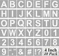 Alphabet Letter and Number Stencils 4 Inch - 40 Pack Letters and Numbers Stencil Templates with Signs for Painting on Wood, Reusable Number and Letter Stencils for Chalkboard Signs & Wood Wall Art