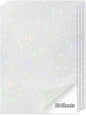 20 Sheets Holographic Sticker Paper,8.5x11 Inch Clear Printable Vinyl Sticker Papers,Self-Adhesive Waterproof for Inkjet/Laser Printer（Clear Glass）
